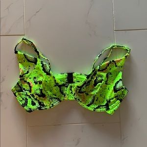 Neon Snake-Print Underwire Bikini Top!